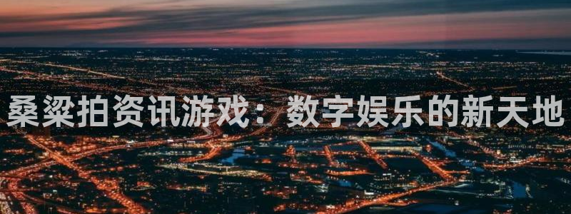 星欧娱乐注册平台：桑粱拍资讯游戏：数字娱乐的新天地