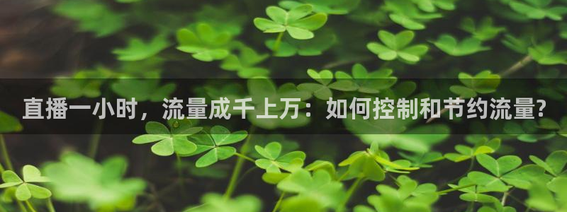 雨燕360体育直播nba免费观看：直播一小时，流量成千上万：如何控制和节约流量?